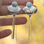 Lade das Bild in den Galerie-Viewer, OOAK Vegetal Elira earrings #14 • Larimar (ready to ship)
