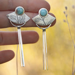 Lade das Bild in den Galerie-Viewer, OOAK Vegetal Elira earrings #14 • Larimar (ready to ship)
