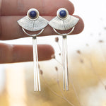 Lade das Bild in den Galerie-Viewer, OOAK Vegetal Elira earrings #15 • Lapis Lazuli (ready to ship)
