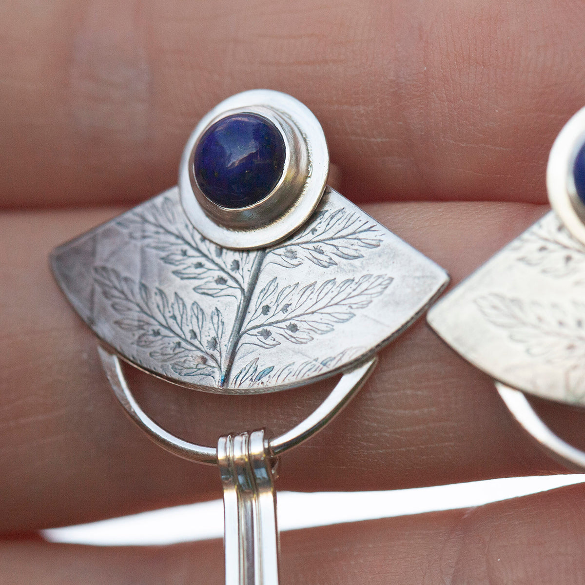 OOAK Vegetal Elira earrings #15 • Lapis Lazuli (ready to ship)