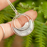 Lade das Bild in den Galerie-Viewer, OOAK • Vegetal Moon pendant #18 • silver (ready-to-ship)
