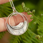 Lade das Bild in den Galerie-Viewer, OOAK • Vegetal Moon pendant #18 • silver (ready-to-ship)
