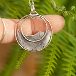 Lade das Bild in den Galerie-Viewer, OOAK • Vegetal Moon pendant #18 • silver (ready-to-ship)
