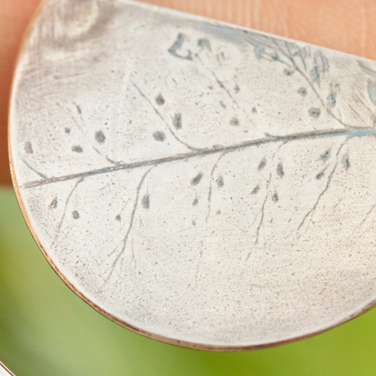 Pièce unique • Pendentif Vegetal Moon #21 • argent (prêt à expédier)