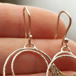 Lade das Bild in den Galerie-Viewer, OOAK • Vegetal Moon earrings #19 • silver &amp; brass (ready-to-ship)
