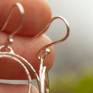 OOAK • Vegetal Moon earrings #19 • silver & brass (ready-to-ship)