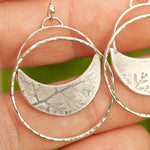 Lade das Bild in den Galerie-Viewer, OOAK • Vegetal Moon earrings #22 • sterling silver (ready-to-ship)
