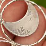 Lade das Bild in den Galerie-Viewer, OOAK • Vegetal Moon earrings #22 • sterling silver (ready-to-ship)
