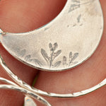 Lade das Bild in den Galerie-Viewer, OOAK • Vegetal Moon earrings #22 • sterling silver (ready-to-ship)
