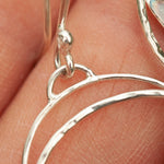 Lade das Bild in den Galerie-Viewer, OOAK • Vegetal Moon earrings #22 • sterling silver (ready-to-ship)
