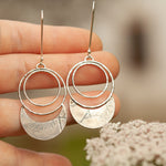 Lade das Bild in den Galerie-Viewer, OOAK • Vegetal Moon earrings #23 • sterling silver (ready-to-ship)
