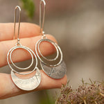 Lade das Bild in den Galerie-Viewer, OOAK • Vegetal Moon earrings #23 • sterling silver (ready-to-ship)
