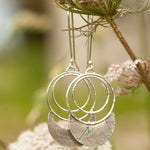 Lade das Bild in den Galerie-Viewer, OOAK • Vegetal Moon earrings #23 • sterling silver (ready-to-ship)
