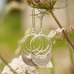 Lade das Bild in den Galerie-Viewer, OOAK • Vegetal Moon earrings #23 • sterling silver (ready-to-ship)
