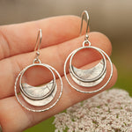 Lade das Bild in den Galerie-Viewer, OOAK • Vegetal Moon earrings #24 • sterling silver (ready-to-ship)
