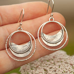 Lade das Bild in den Galerie-Viewer, OOAK • Vegetal Moon earrings #24 • sterling silver (ready-to-ship)
