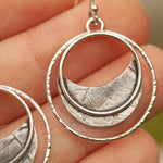 Lade das Bild in den Galerie-Viewer, OOAK • Vegetal Moon earrings #24 • sterling silver (ready-to-ship)
