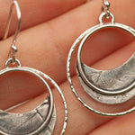 Lade das Bild in den Galerie-Viewer, OOAK • Vegetal Moon earrings #24 • sterling silver (ready-to-ship)
