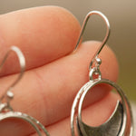 Lade das Bild in den Galerie-Viewer, OOAK • Vegetal Moon earrings #24 • sterling silver (ready-to-ship)
