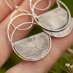 Lade das Bild in den Galerie-Viewer, OOAK • Vegetal Moon earrings #25 • sterling silver (ready-to-ship)
