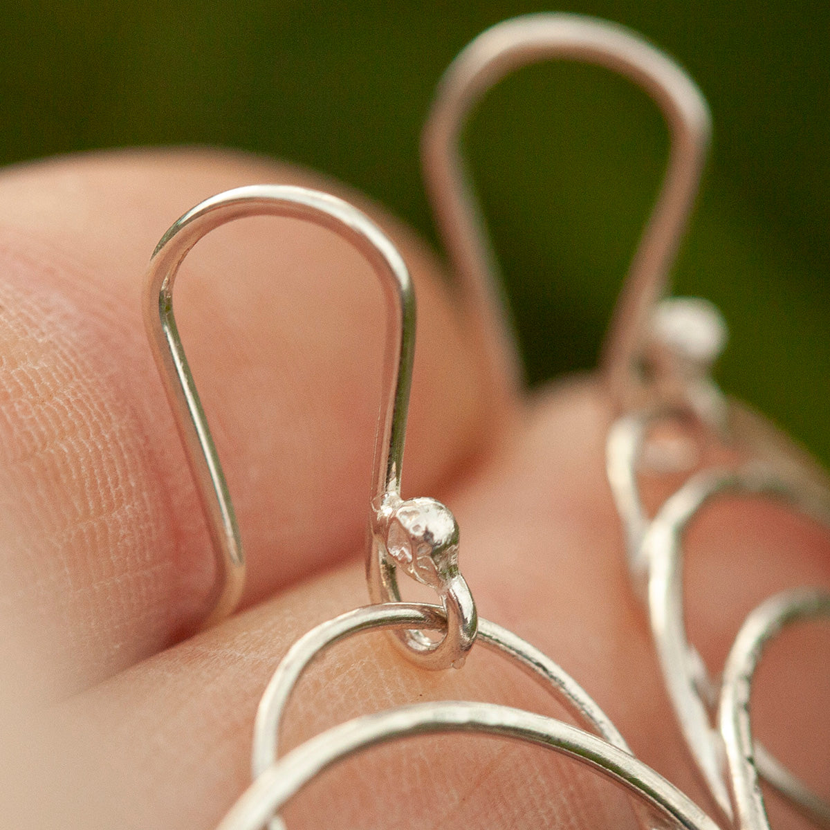 OOAK • Vegetal Moon earrings #25 • sterling silver (ready-to-ship)