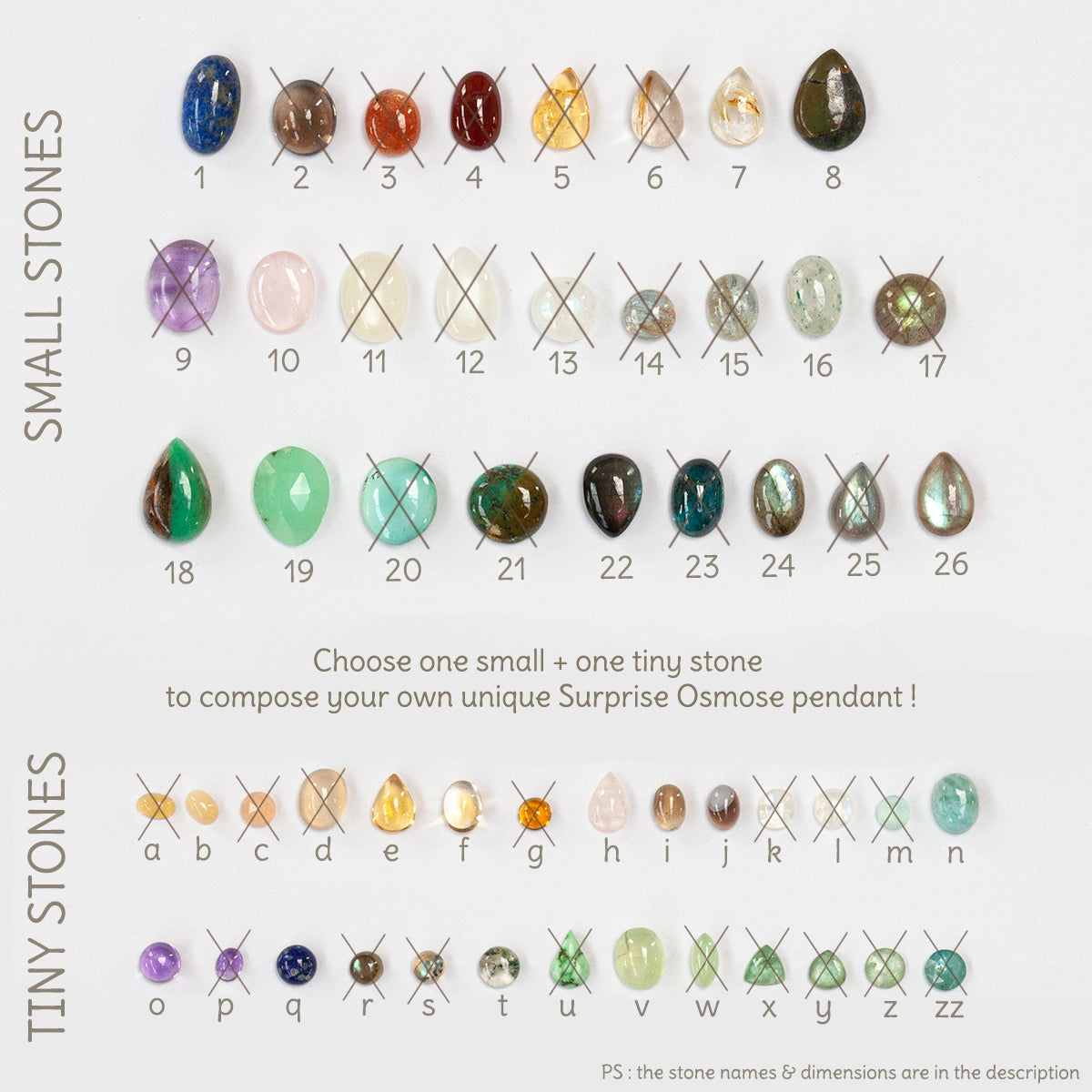 Choose Your Stone : Surprise Osmose Pendant   (made to order)