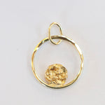 Load image into Gallery viewer, OOAK Moon Halo pendant in solid 18k yellow gold (ready-to-ship)
