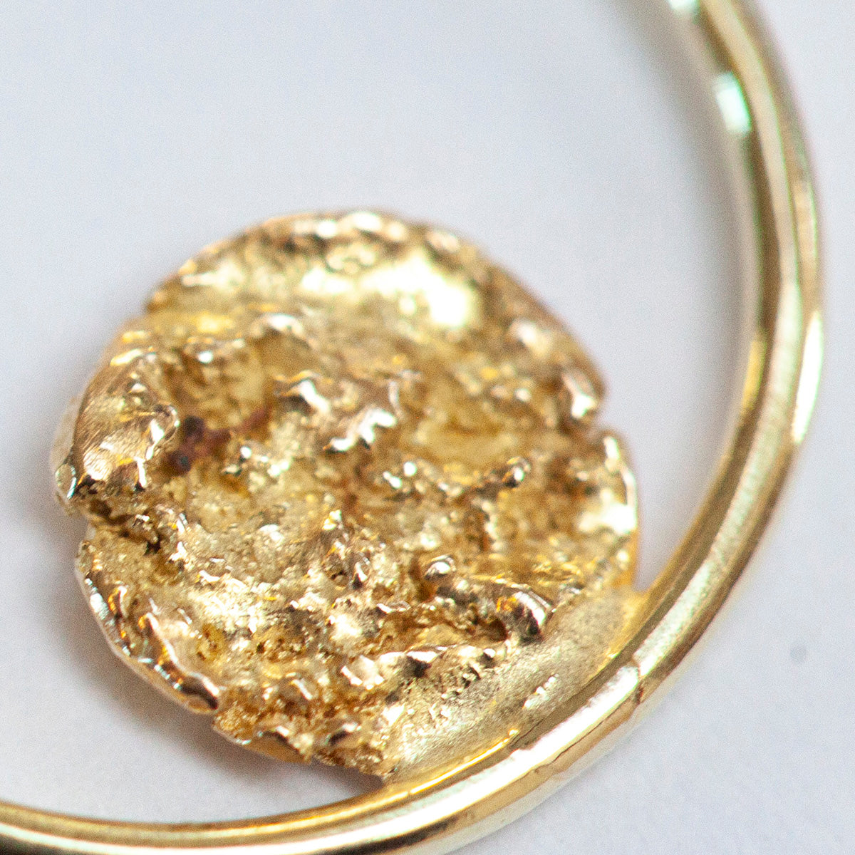 OOAK Moon Halo pendant in solid 18k yellow gold (ready-to-ship)