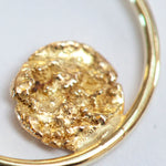 Load image into Gallery viewer, OOAK Moon Halo pendant in solid 18k yellow gold (ready-to-ship)
