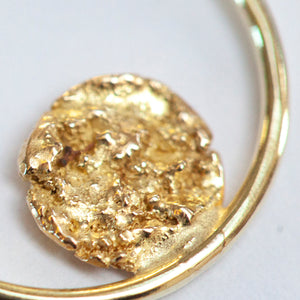 OOAK Moon Halo pendant in solid 18k yellow gold (ready-to-ship)