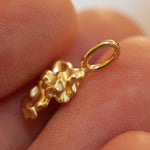 Load image into Gallery viewer, OOAK Rice pendant in solid 18k yellow gold (ready-to-ship)
