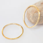 Load image into Gallery viewer, OOAK Simple square band ring in 18k yellow gold • sizes 51,5 &amp; 54,75 (ready-to-ship)
