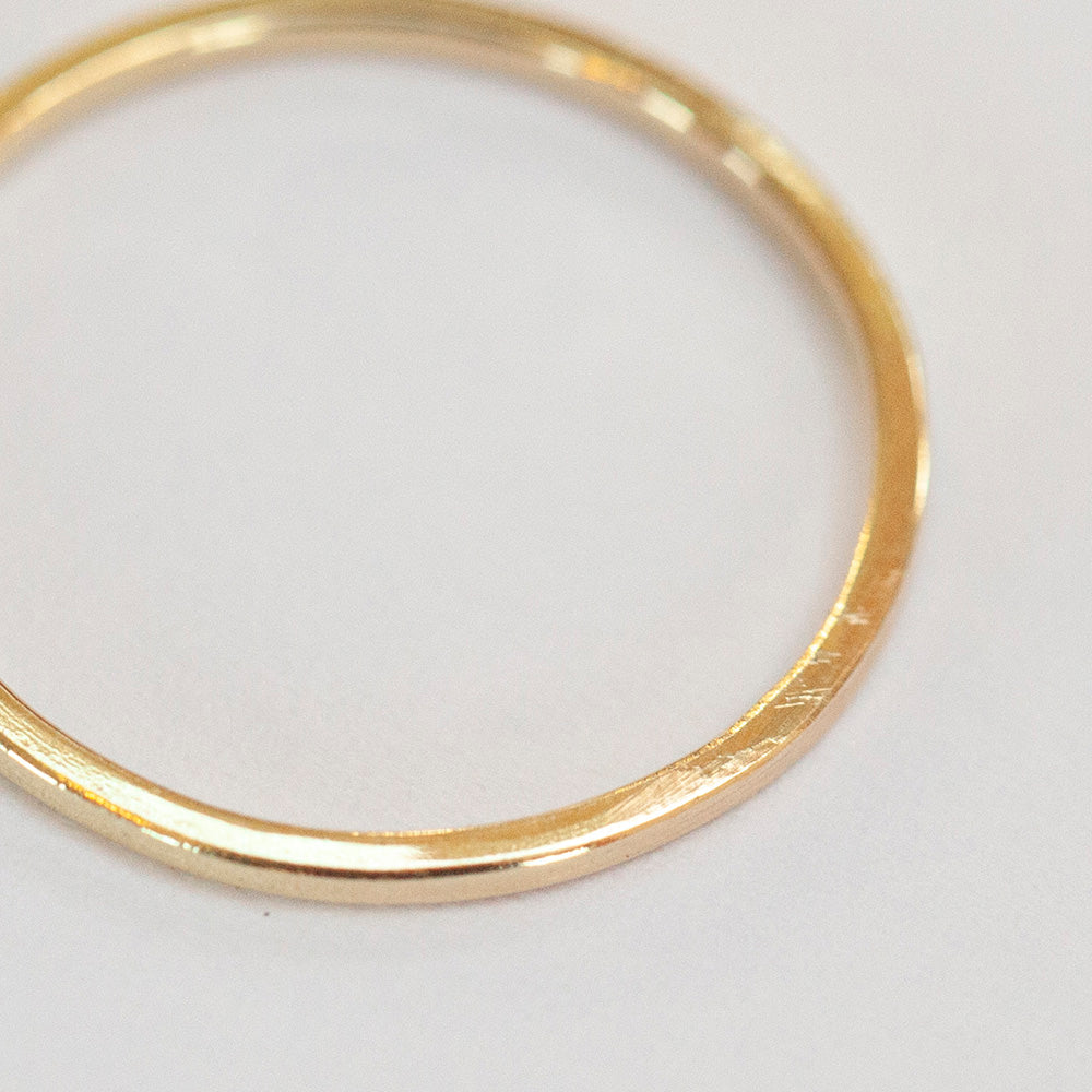 OOAK Simple square band ring in 18k yellow gold • sizes 51,5 & 54,75 (ready-to-ship)