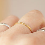 Load image into Gallery viewer, OOAK Simple square band ring in 18k yellow gold • sizes 51,5 &amp; 54,75 (ready-to-ship)
