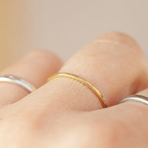 OOAK Simple square band ring in 18k yellow gold • sizes 51,5 & 54,75 (ready-to-ship)