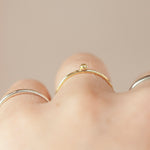 Load image into Gallery viewer, OOAK Simple ring in 18k yellow gold with tiny dot • sizes 51,5 &amp; 54 (ready-to-ship)
