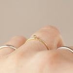 Load image into Gallery viewer, OOAK Simple ring in 18k yellow gold with tiny dot • sizes 51,5 &amp; 54 (ready-to-ship)
