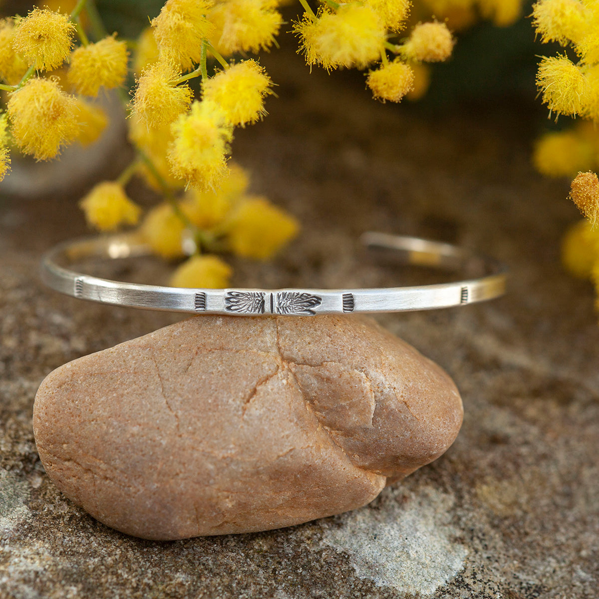 Unikat ethnisches Armband aus Silber #14 • Größe 5cm (versandbereit)