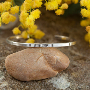 OOAK Ethnic bracelet in silver #14 • size 5cm (ready-to-ship)