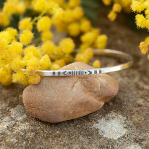 OOAK Ethnic bracelet in silver #18 • size 6cm (ready-to-ship)
