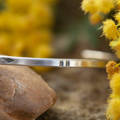 Etnische armband in zilver uniek exemplaar #20 • maat 7cm (klaar voor verzending)