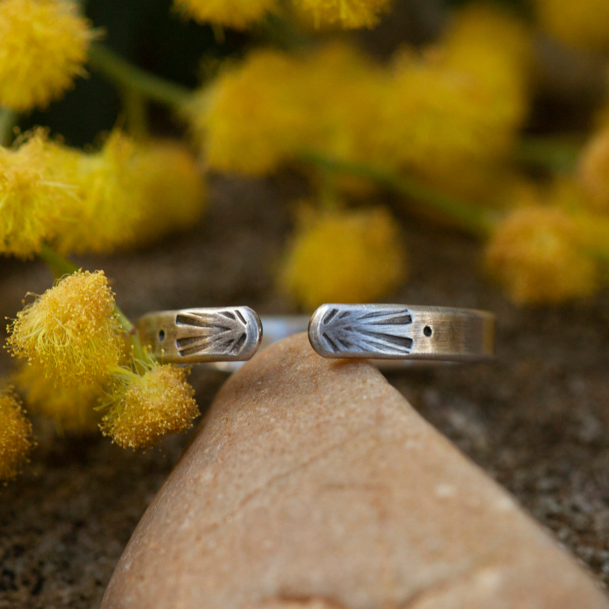 OOAK Ethnic ring in silver #8 • adjustable ~ size 55,5 (ready-to-ship)