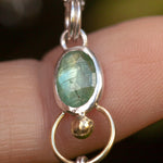 Load image into Gallery viewer, OOAK Osmose pendant # 31 in Silver &amp; solid 18K gold, kyanite &amp; citrine (ready to ship)
