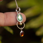 Load image into Gallery viewer, OOAK Osmose pendant # 31 in Silver &amp; solid 18K gold, kyanite &amp; citrine (ready to ship)
