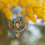 Load image into Gallery viewer, OOAK Silver &amp; solid 18K gold pendant #4 (ready to ship)
