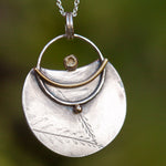 Load image into Gallery viewer, OOAK Silver &amp; solid 18K gold pendant #7 ~ fern imprint (ready to ship)
