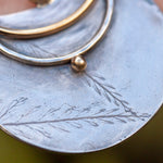 Load image into Gallery viewer, OOAK Silver &amp; solid 18K gold pendant #7 ~ fern imprint (ready to ship)
