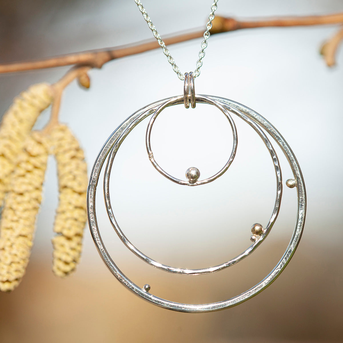 OOAK Silver & solid 18K gold pendant #2 (ready to ship)