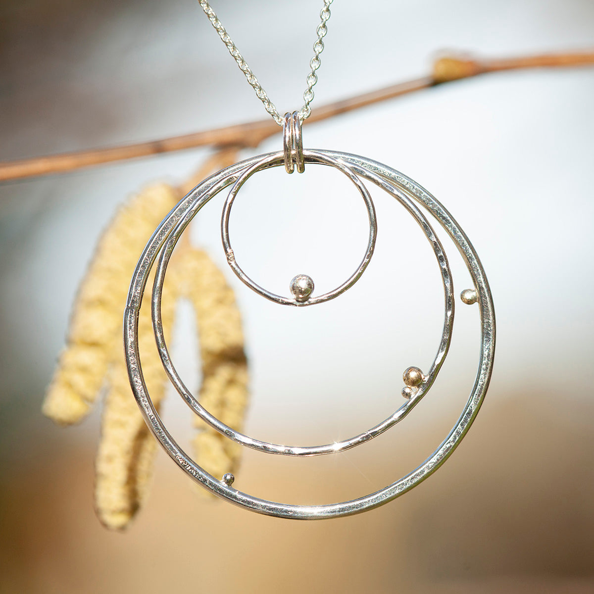 OOAK Silver & solid 18K gold pendant #2 (ready to ship)