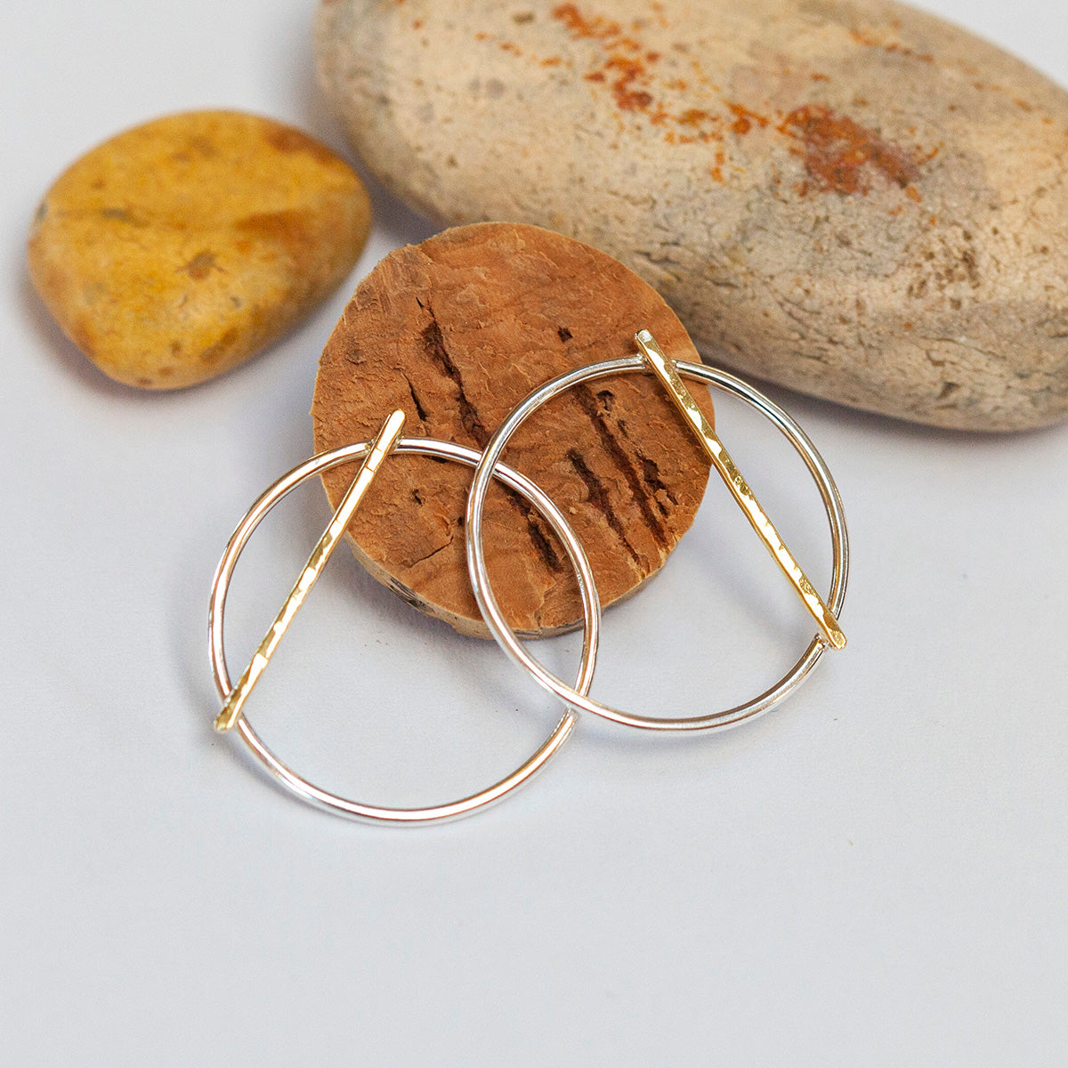 OOAK Gold & silver earrings #5  (ready to ship)